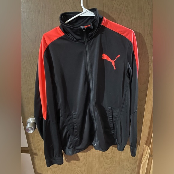 Black/Coral Track Jacket PUMA - Picture 1 of 3